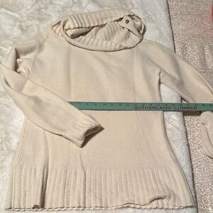 Milly 100% Cashmere Cream Cowl Neck Sweater M